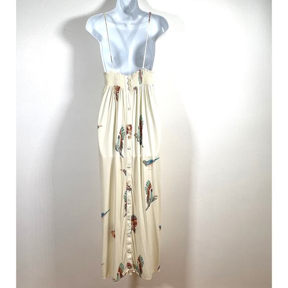 Boys Arrows Dress Small Be Cool Honey Bunny Bird Print Boho Flowy Open Back - Picture 2 of 9